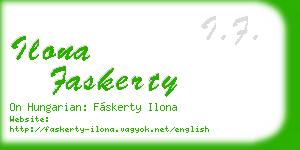 ilona faskerty business card