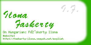 ilona faskerty business card